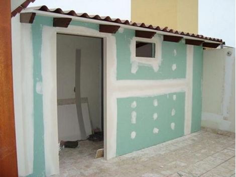 Drywall com placas verdes no Caxingui