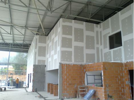 Drywall no Pacaembú